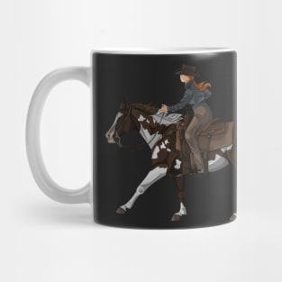 Brown and White Paint horse Extended Lope Mug